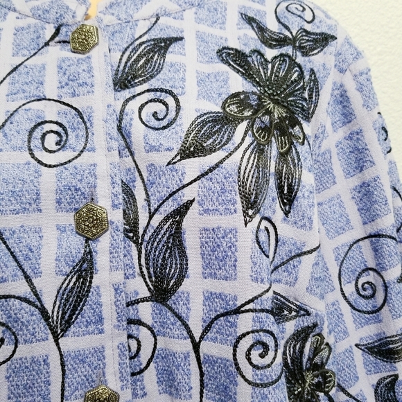 Vintage 90's 2000's Y2K hippie boho beaded art glam jacket LARGE - Picture 3 of 5